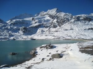 Lago Bianco Bernina Winter